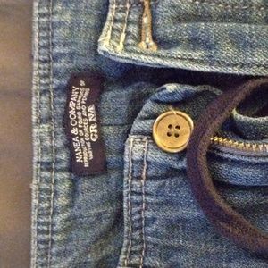 Nanea & Company blue jean wide leg capri